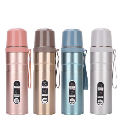 新款大容量提繩保溫杯戶外便攜304杯蓋水杯企業年會禮品定制杯子